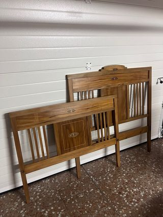 Cama completa madera antiguo