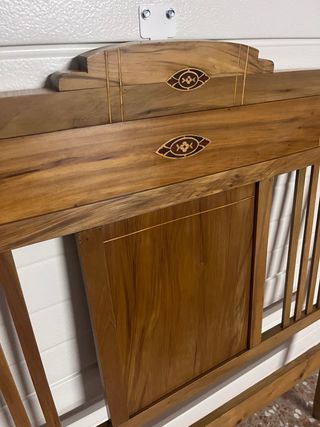 Cama completa madera antiguo