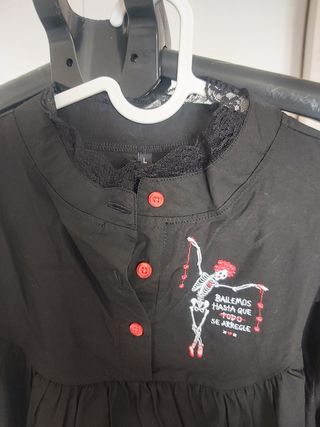 Vestido negro Aire retro L - Bailemos