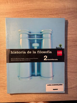Historia de la filosofía. 2 Bachillerato. Savia