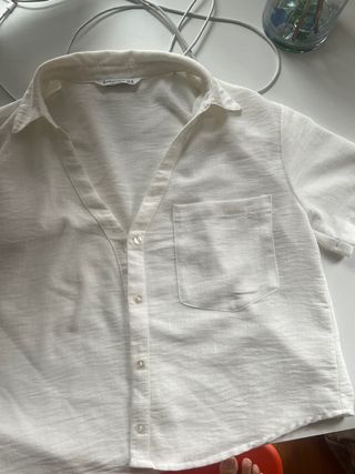 Camisa blanca manga corta