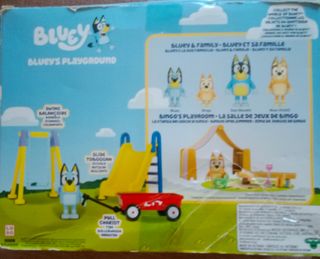 Parque Bluey: Columpio y tobogán