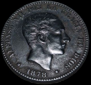 10 céntimos 1878 Alfonso XII ¡¡¡Sin Circular!!!