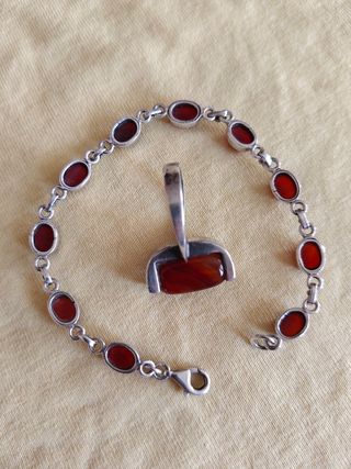 Pulsera y anillo Agatha marrón 