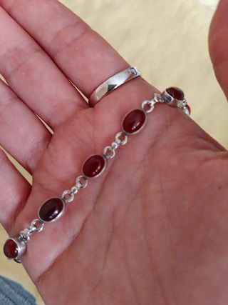 Pulsera y anillo Agatha marrón 