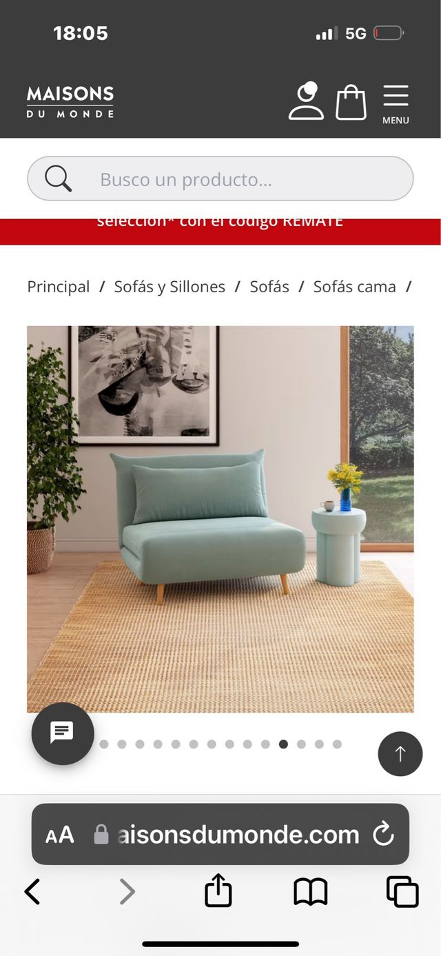 Sofá cama individual Maisons du Monde