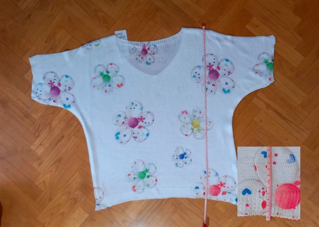 Jersey flores blanco - Talla única