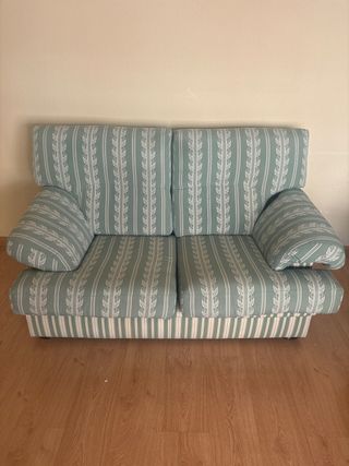 Sofá 2 plazas - Tejido - Verde azulado