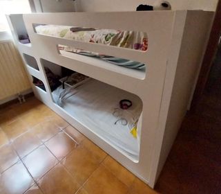 Litera madera blanca - niños