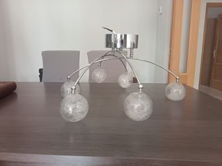 Lamparas de salón 6 luces cristal