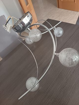 Lamparas de salón 6 luces cristal