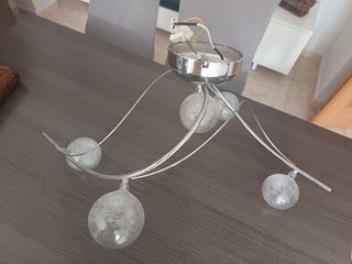 Lamparas de salón 6 luces cristal