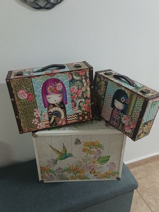 Maletas Decorativas Vintage (x3)