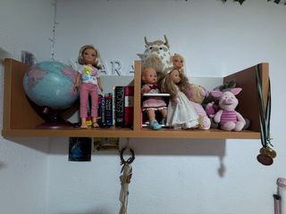 Armario madera 2 puertas,escritorio y repisa