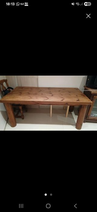 Mesa salon madera maciza