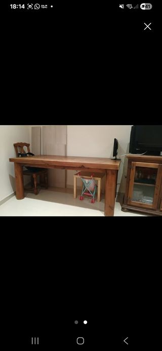 Mesa salon madera maciza
