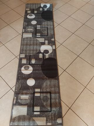 Tappeto 2.40x2.40m nero e grigio