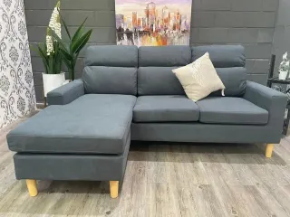 Sofá chaise longue gris - AGORA