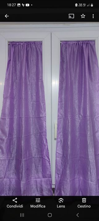 Tende satin viola