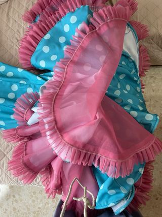Traje Flamenca lunares turquesa - 40/42