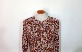 Vestido marrón estampado de H&M
