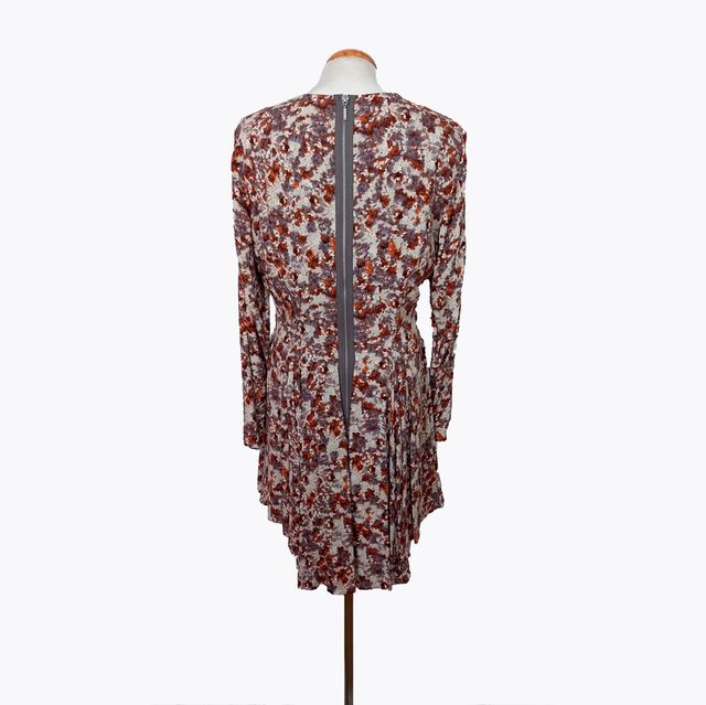 Vestido marrón estampado de H&M