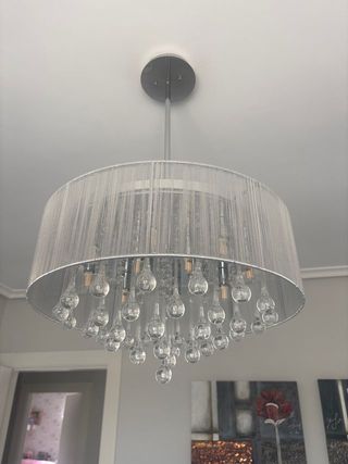 Lámpara salón moderna gris