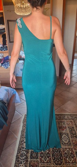 Vestito lungo verde cerimonia