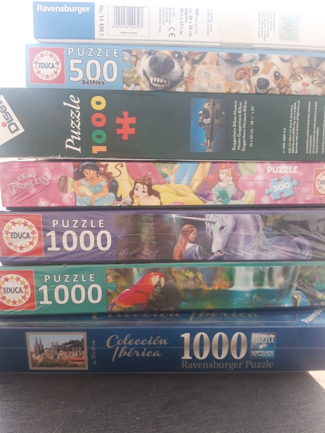 6 Puzles 500/1000 piezas