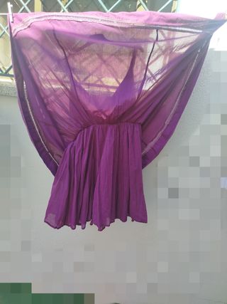 Vestido morado juvenil verano