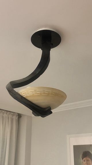 Lámpara salón - Metal y cristal