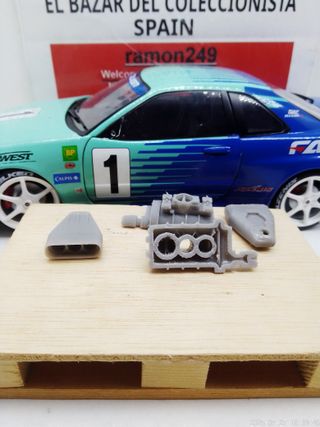  Supercharger 1/18 motor engine 3d sobreponer