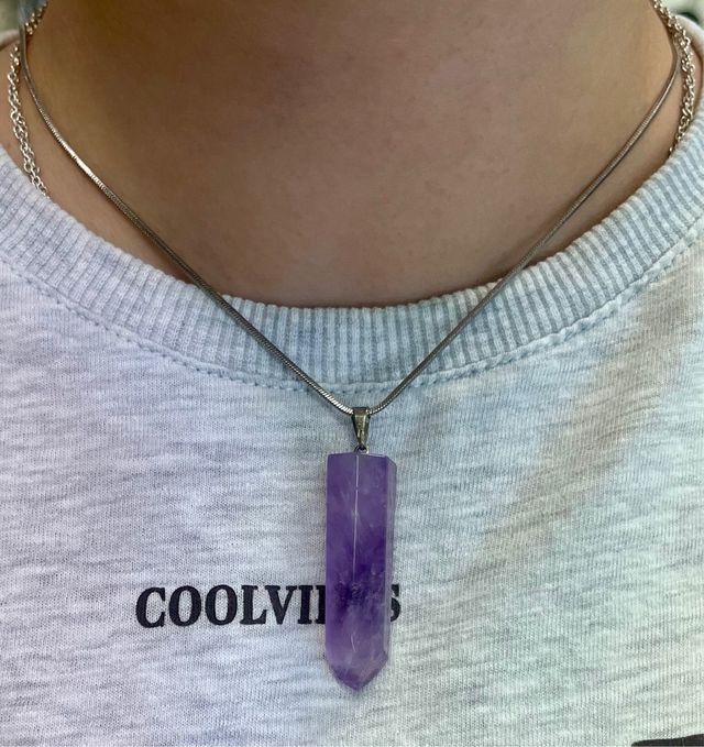 Colgante Amatista natural Plata