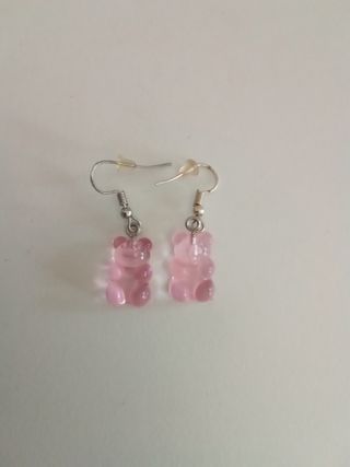 Pendientes ositos gominola rosa