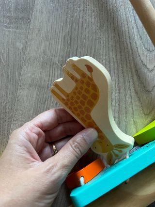 Gimnasio bebé madera arcoiris