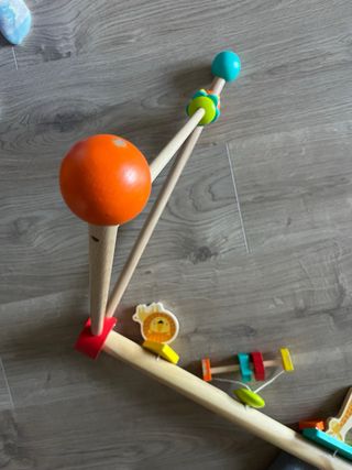 Gimnasio bebé madera arcoiris