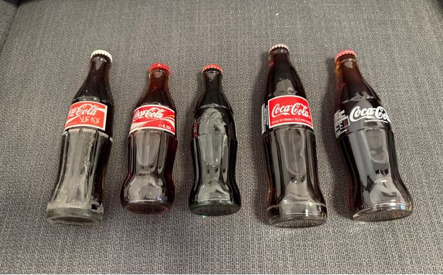5 Botellas Coca-Cola, de distintos países