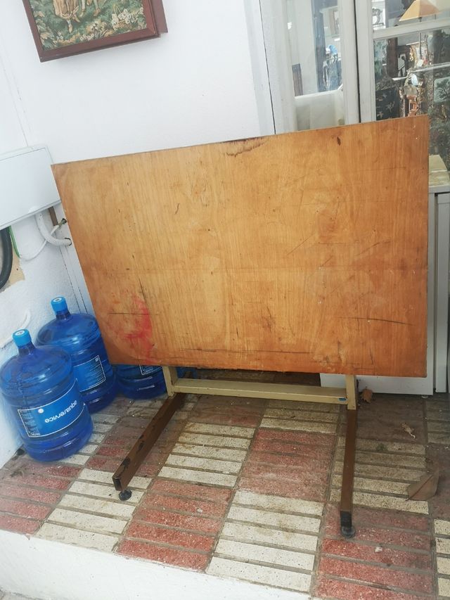 Mesa dibujo plegable madera metal