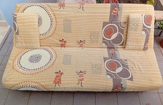 Sofá cama beige y marrón 639099162 mide 187x120 ab