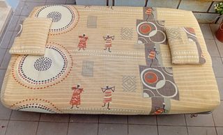 Sofá cama beige y marrón 639099162 mide 187x120 ab