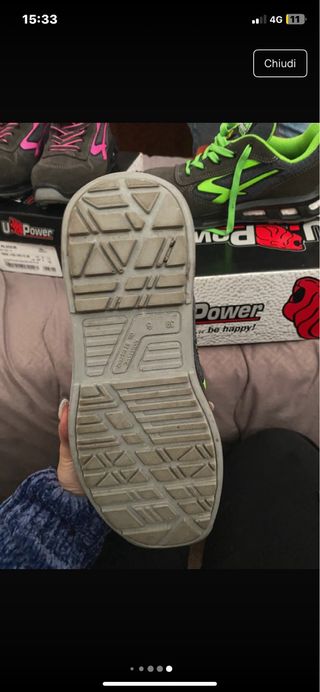 Scarpe antinfortunistiche U-Power Grigio Verde