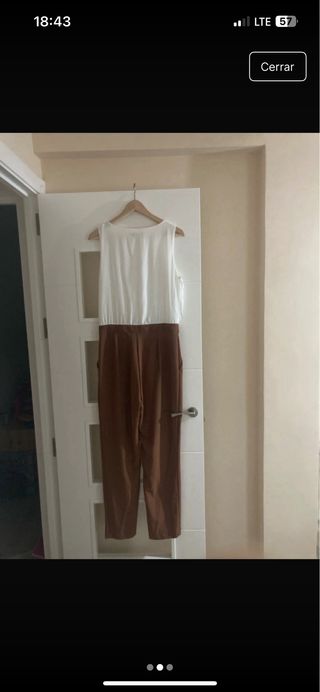 Mono fiesta blanco&marrón XL-42 usado solo 1 vez