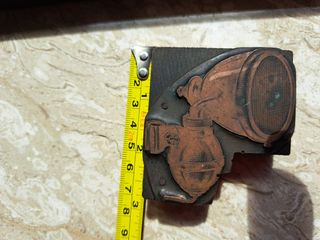 Cliché tipografico fanale auto d'epoca