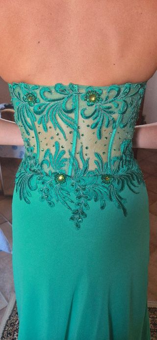 Vestito cerimonia verde acqua