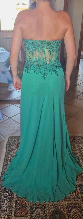 Vestito cerimonia verde acqua