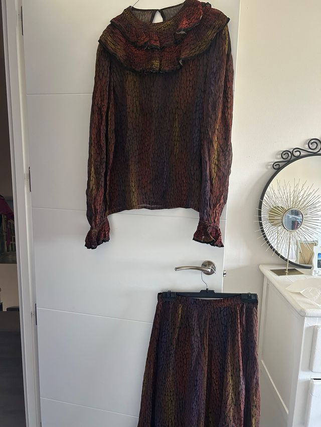 Conjunto Atasi marrón multicolor