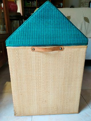 Baúl infantil casa | mimbre