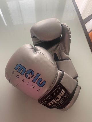 Guantes boxeo Molu 10oz plata