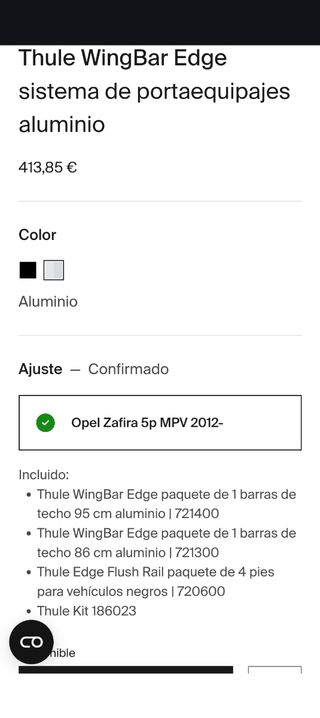 Barras Thule para techo