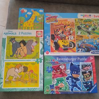 Puzzles infantiles Disney, Mickey, PJ Masks